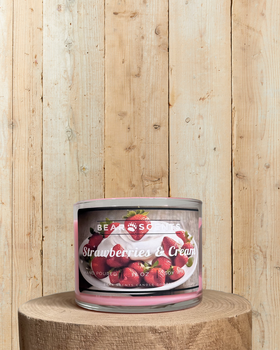 Strawberries & Cream 11oz Soy Candle