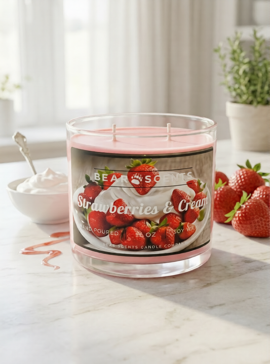 Strawberries & Cream 11oz Soy Candle