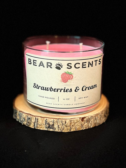 Strawberries & Cream 11oz Soy Candle